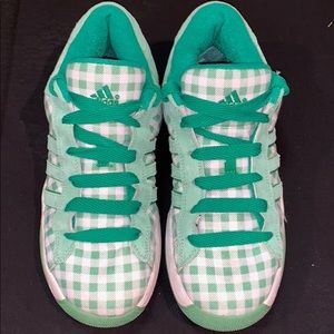Adidas Green Checkerboard Sneakers